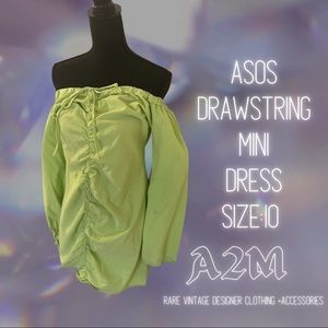 ASOS Drawstring Mini Dress Size 10